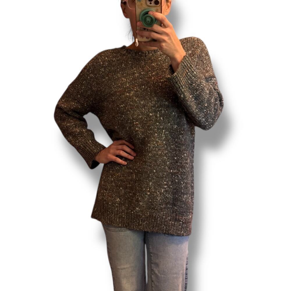 Brochu Walker Alpaca Wool Blend Crewneck Sweater Oversized Size S